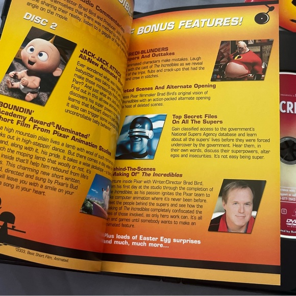 ✨10 for $15✨ The Incredibles Bonus DVD Disc 2 (no Disc 1) - Picture 4 of 8